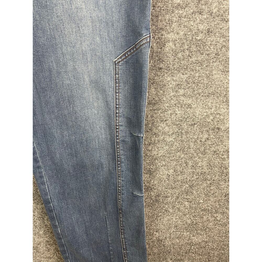 Democracy AB Solution Jeans Women's Sz 14 Blue High Rise‎ Tampered Straight Leg - Picture 7 of 15
